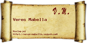 Veres Mabella névjegykártya